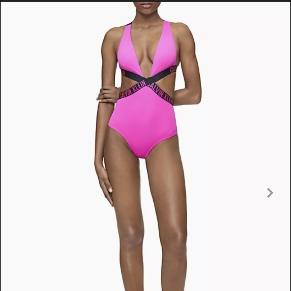// SOLD // Calvin Klein Neon Pink Swimsuit